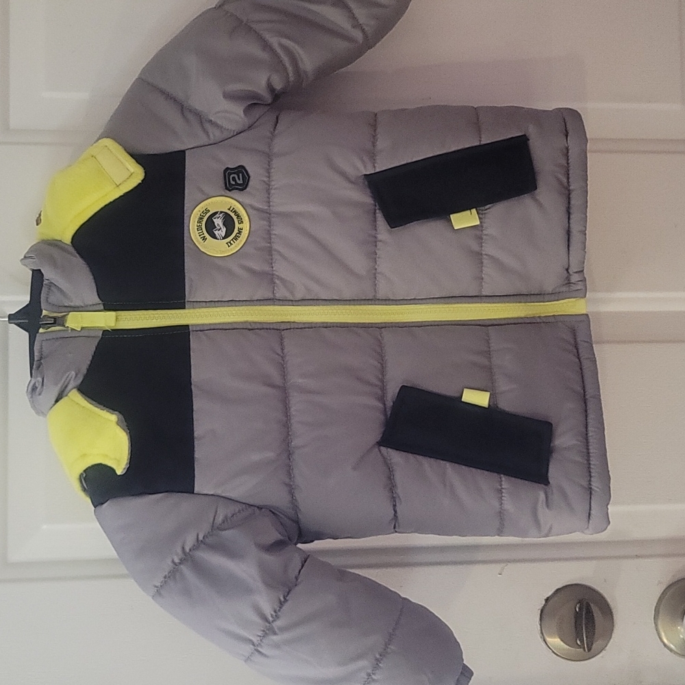 *FINAL* IEXTREME BOYS WINTER COAT: GRAY/YELLOW: GUC: SZ 24 MTH